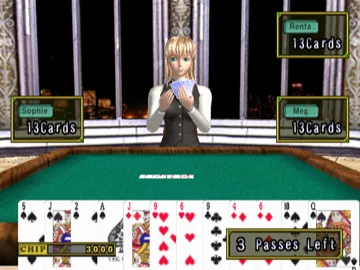 Simple 2000 Honkaku Shikou Series Vol. 6 - The Card - Blackjack, Daifugou, Draw Poker, Speed, Page One, etc. (Japan) screen shot game playing